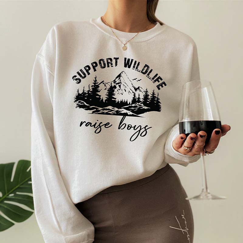 Support Wildlife Raise Boys Sweatshirt