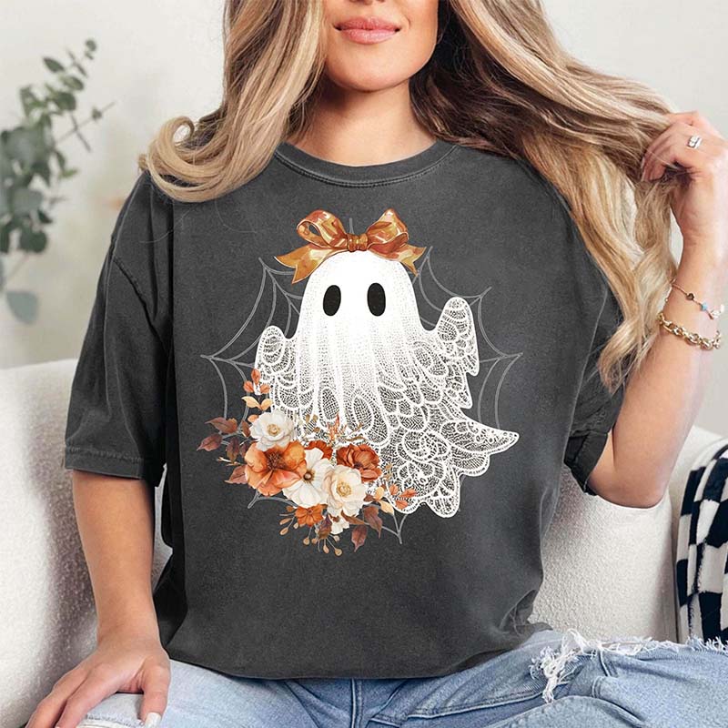 Cut Floral  Lace Ghost T-Shirt