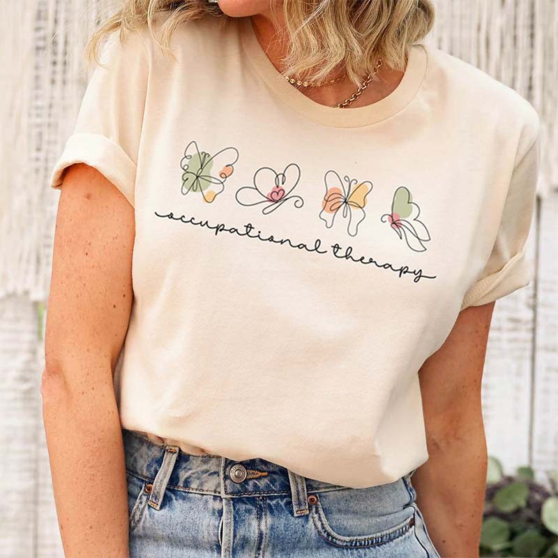 Occupational Therapy Awareness Butterfly T-Shirt