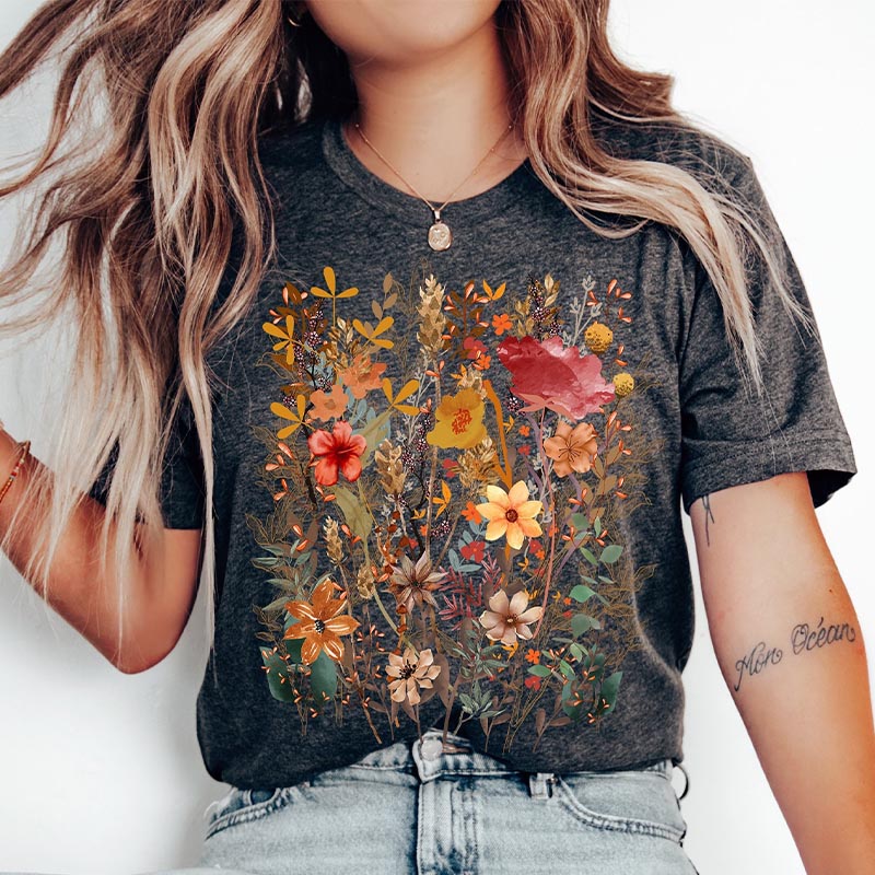 Vintage Cottagecore Floral T-Shirt