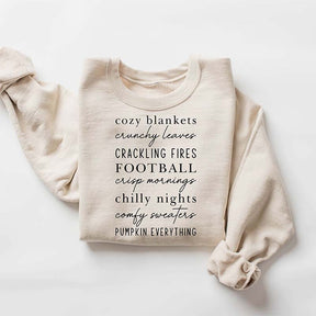 Cozy Blankets Crunchy Leaves  Sweatshirt