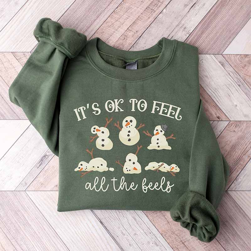 It's Ok To Feel All the Feels Christmas Sweatshirt