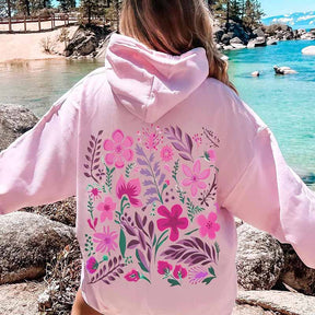 Cute Pink Flower Hoodie