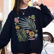 Wildflower Minimalist Boho Leaves Sweatshirt