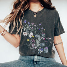 Trendy Cottagecore Floral Blue Wildflower T-Shirt