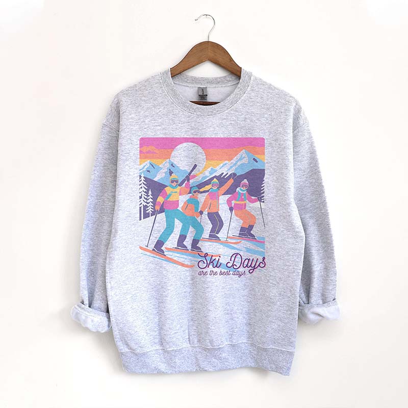 Ski Days Retro Snow Lover Sweatshirt