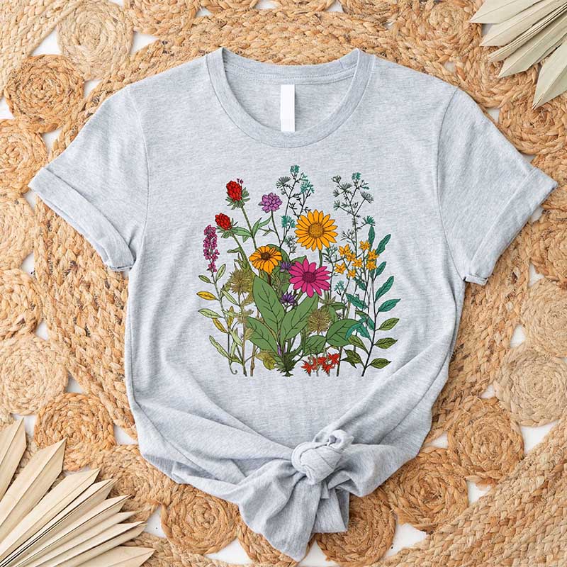 Wildflower Spring Floral Gift T-Shirt