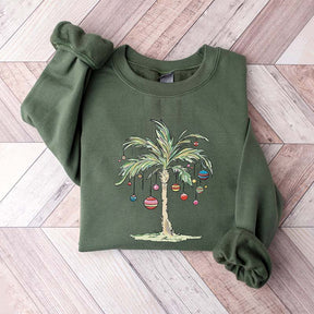 Christmas Palm Tree Tropical Xmas Sweatshirt