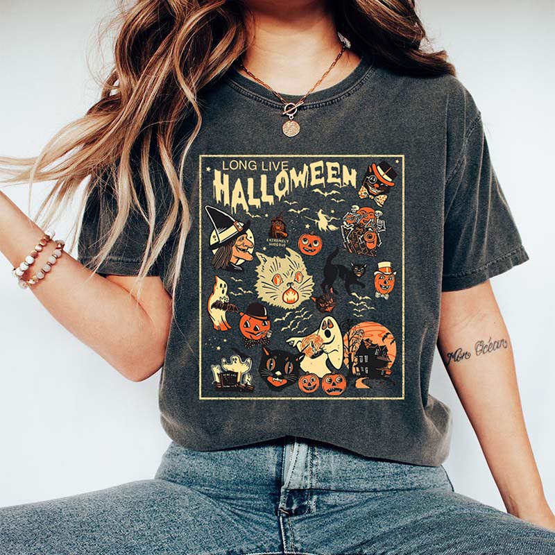 Retro Halloween Fall Spooky Season T-Shirt