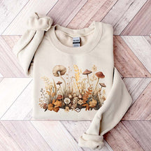 Vintage  Botanical Mushroom Sweatshirt