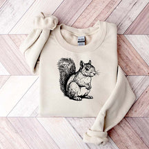 Floral Squirrel Animal Lover Sweatshirt