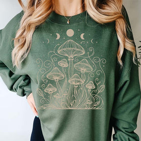 Magic Mushroom Spiritual Moon Sweatshirt