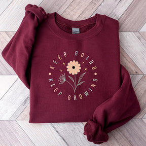 Keep Going Keep Growing Floral Sweatshirt