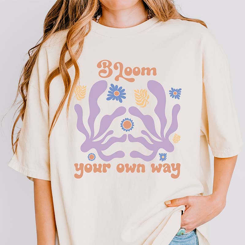 Boho Flower Colorful Spring Summer T-Shirt