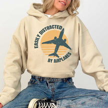 Easily Distracted By Airplanes Hoodie