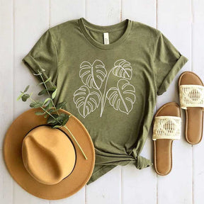 Monstera Plant Mama Leaves T-Shirt