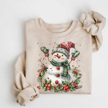 Festive Winter Snowman Christmas Sweatshirt