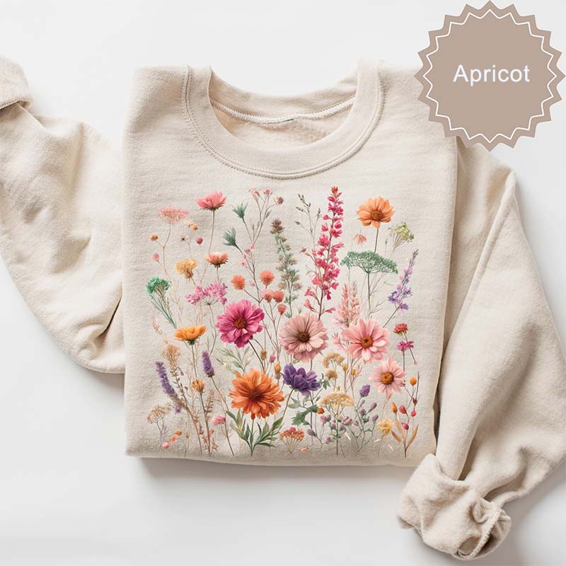 Pastel Botanical Floral Lover Gift Sweatshirt