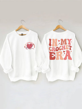 In My Crochet Era Front And Back Printed Sweatshirt