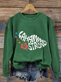 Women's Lahaina Strong Hibiscus Flower Sweatshirt