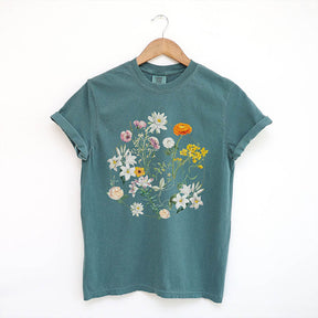 Floral Graphic Nature Dyed T-Shirt