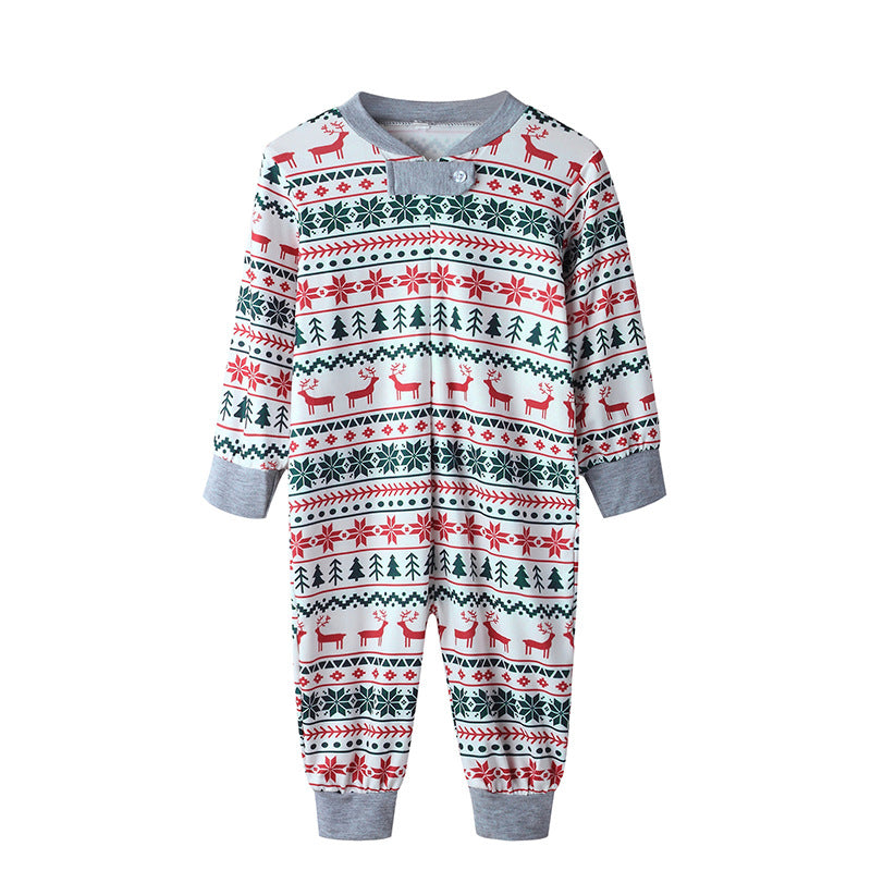 Family Matching Christmas Print Pajamas Sets