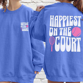 Teen Happiest on the Court Trendy Tennis Sweatshirt