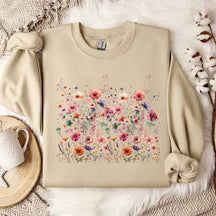 Cute Vintage Pressed Flowers Sweatshirt