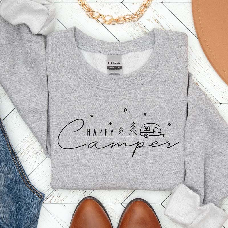 Happy Camper Nature Lover Sweatshirt