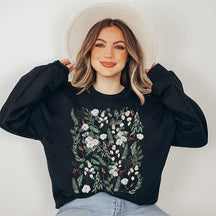 Cottagecore Winter Floral Sweatshirt