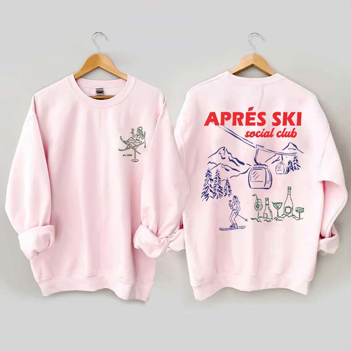 Vintage Inspired Apres Ski Social Club Sweatshirt