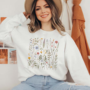 Dried Wildflower Boho Nature Lover Sweatshirt