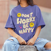 Don't Worry Be Happy Hippie Smile T-Shirt