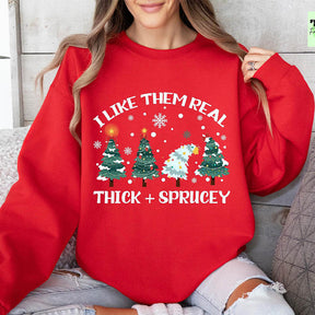 Snow Winter Christmas Thick and Sprucy Sweatshirt