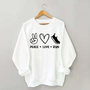 Peace Love Run Runner Sweatshirt