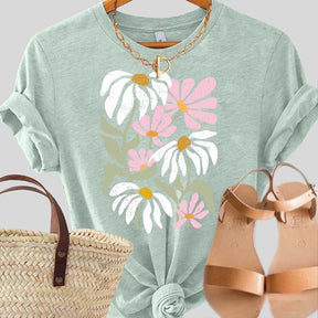 Pastel Garden Plant And Flowers T-Shirt