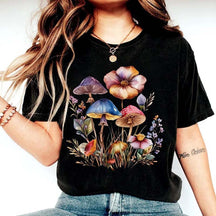 Mushroom Wildflower Cottagecore T-Shirt