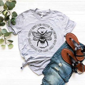 Bee Be Kind Stay Positive Fun Confident Happy Wild JoyfuT-Shirt