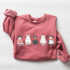 Cute Cat Christmas Women Sweatshirt