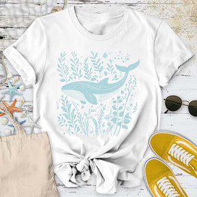 Whale & Plants T-Shirt