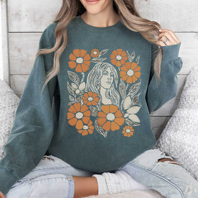 Unisex Wildflower Print Sweatshirt