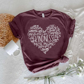 Kindness Heart Positive Inspirational T-Shirt