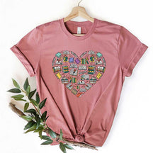 Books Heart Teachers Librarian T-Shirt