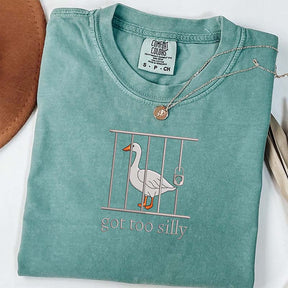 Lock Goose Got Too Silly Printed T-Shirt