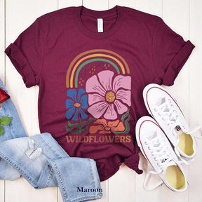 Retro Garden Flowers Blossom T-Shirt