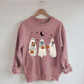 Vintage Retro Floral Ghost Sweatshirt