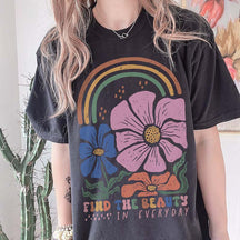 Find The Beauty In Everyday Boho Flowers T-Shirt