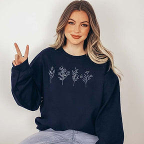 Floral and Botanical Minimalist Sweatshirt