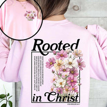 Rooted In Christ Faith Religious Sweatshirt