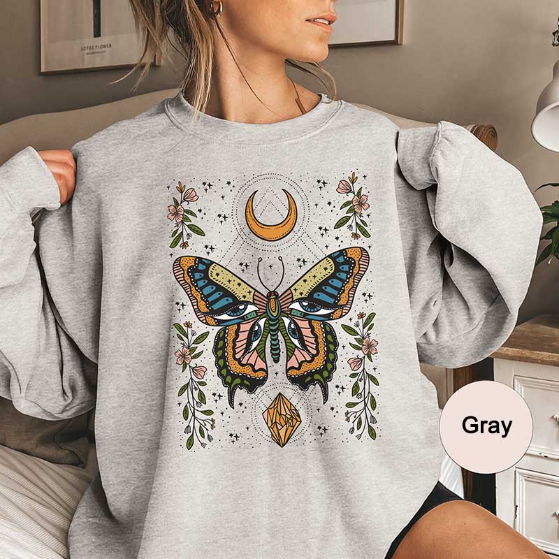 Mystical Butterfly Witchy Plant Sweatshirt